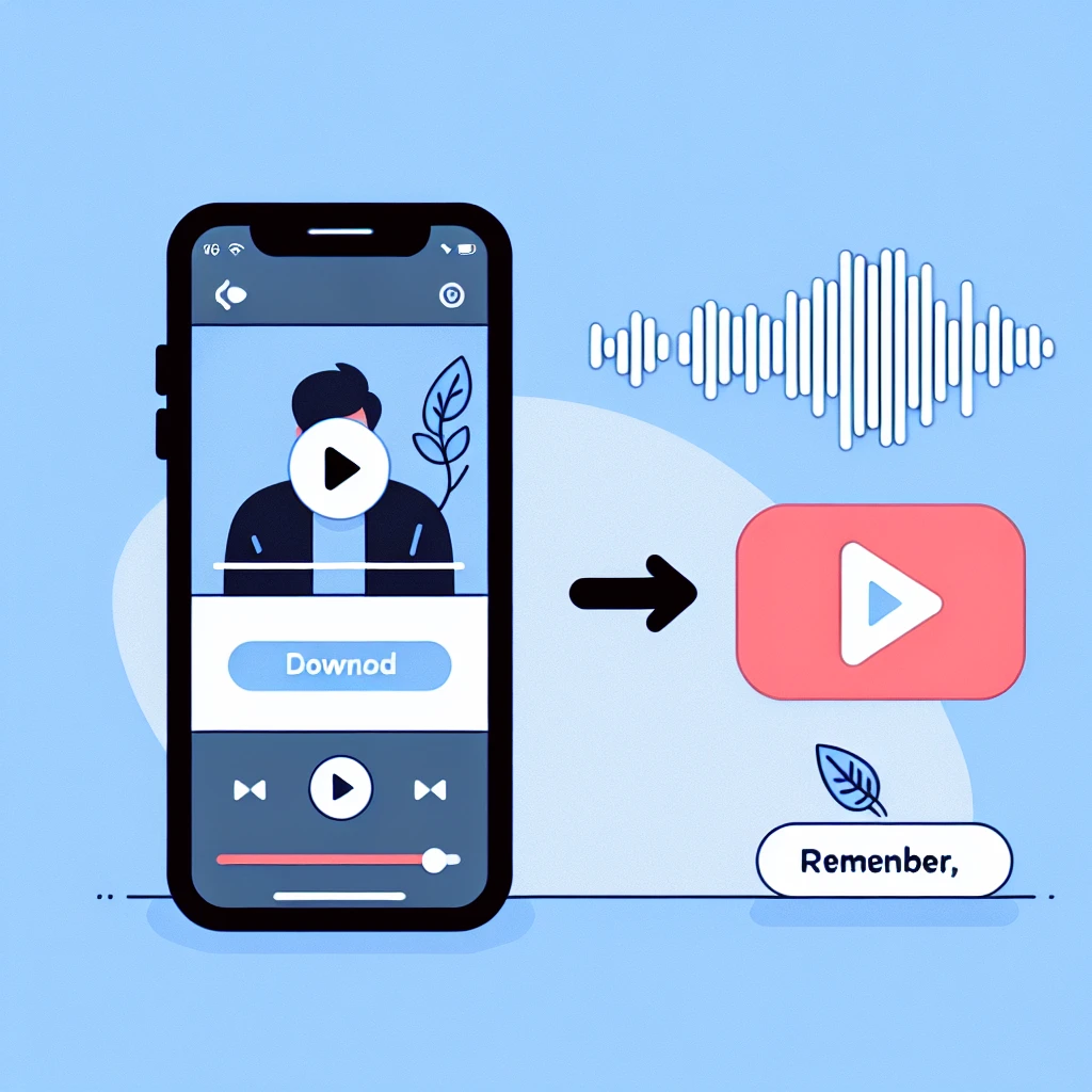 "Step-by-step guide to easily download TikTok videos as MP3 audio files, showcasing the process on a smartphone with TikTok interface."